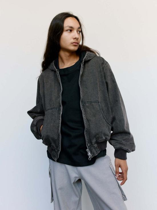  아워레가시 데님 자켓 Our Legacy Bank 재킷 블랙 코팅 워시 - OUR LEGACY