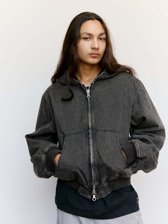  아워레가시 데님 자켓 Our Legacy Bank 재킷 블랙 코팅 워시 - OUR LEGACY