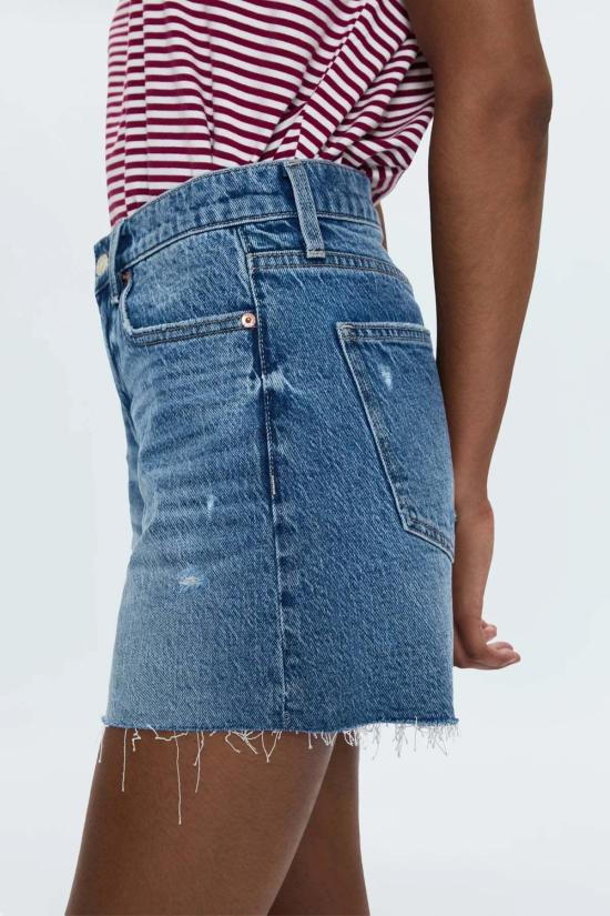  피스톨라 데님 숏팬츠 케네디 릴렉스드 미드 라이즈 컷오프 반바지 센트럴 빈티지 - PISTOLA