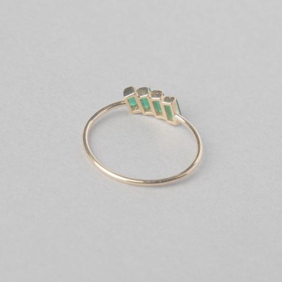  바비 카 반지 아게이트 바게트 링 - BOBBIE CARR