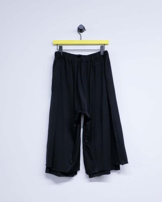  마르니 스트레이트 팬츠 Marni 블랙 프린트 인용구 코튼 3/4 팬츠 - MARNI