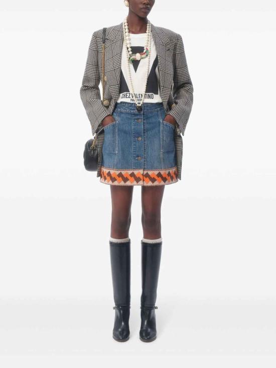  발렌티노 가라바니 데님 스커트 6B3DD19Z94U558 Dark Wash - VALENTINO GARAVANI