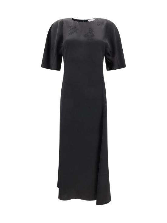 25SS 가니 미디 원피스 W0255 099 BLACK