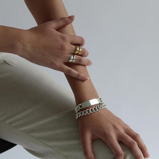  바비 카 반지 Bobbie Carr Xl Dome 링 스털링 실버 - BOBBIE CARR