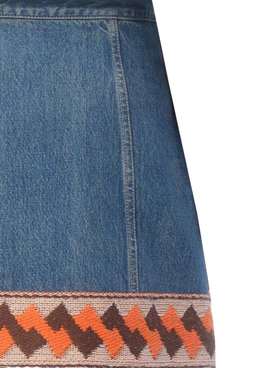 25SS 발렌티노 PAP 데님 스커트 6B3DD19Z 94U558 Blue - VALENTINO PAP