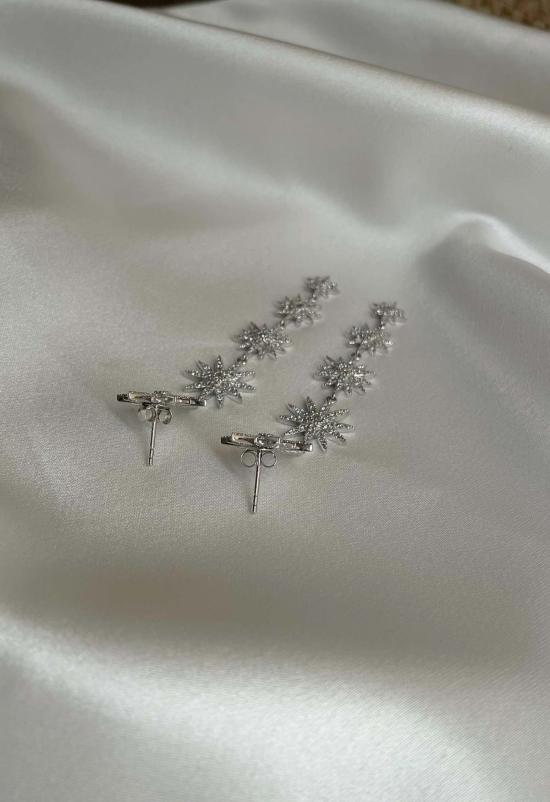  더 엔케이씨 스토어 이어링 Nkc Store 실버 스타버스트 댄글 - The NKC Store