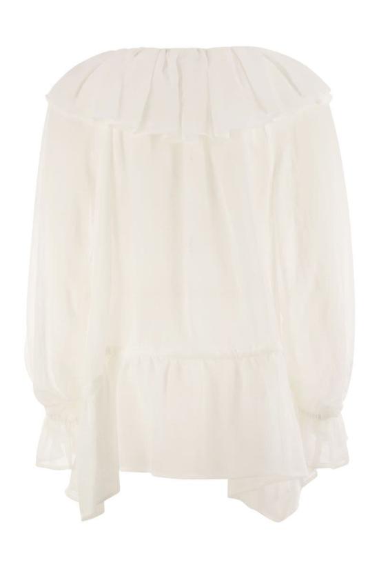 25SS 위켄드막스마라 블라우스 2515191013600 002 WHITE - WEEKEND MAX MARA