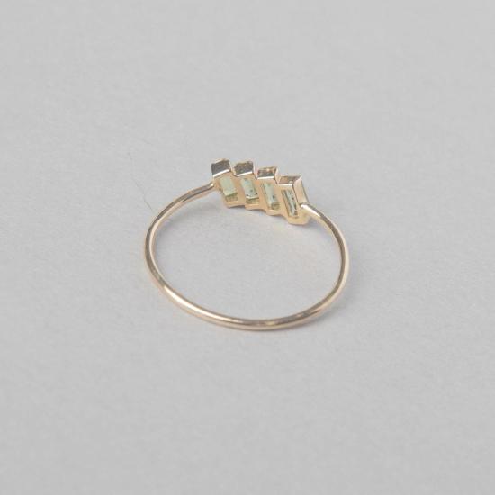  바비 카 반지 페리도트 바게트 링 - BOBBIE CARR