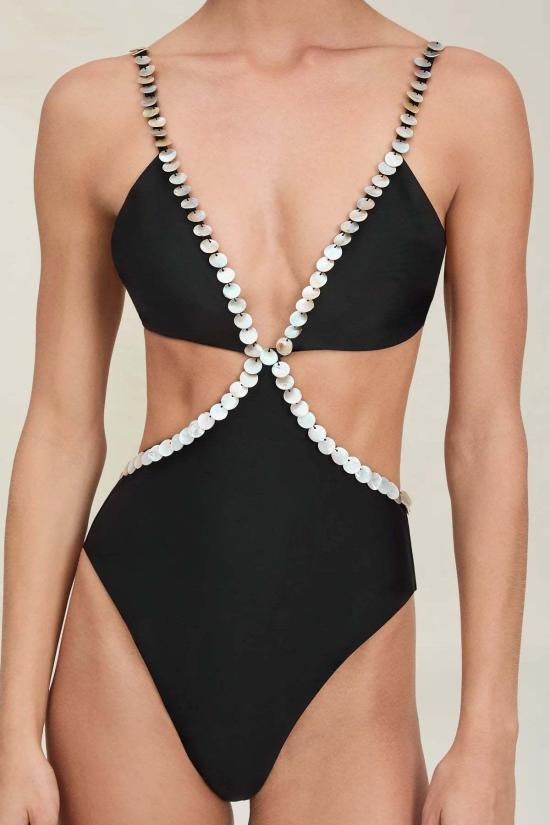  데본 윈저 원피스 수영복 재클린 풀피스 블랙 - DEVON WINDSOR