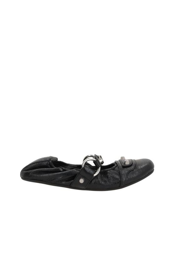 25SS 발렌시아가 플랫 슈즈 828095WAD4Y1080 BLACK SILVER - BALENCIAGA