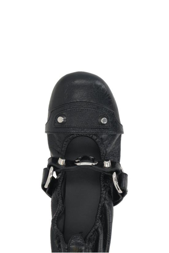 25SS 발렌시아가 플랫 슈즈 828095WAD4Y1080 BLACK SILVER - BALENCIAGA