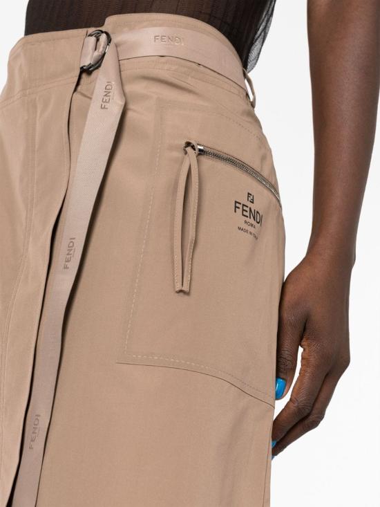 25FW 펜디 스커트 FQ7476AFLKF1KE2 Brown - FENDI
