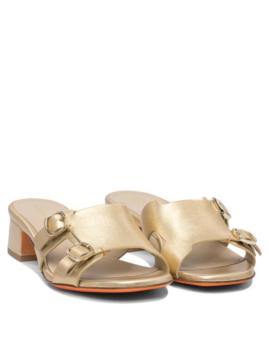 25SS 산토니 뮬/슬리퍼 WHVC70987HA2TLLXO50 Gold - SANTONI
