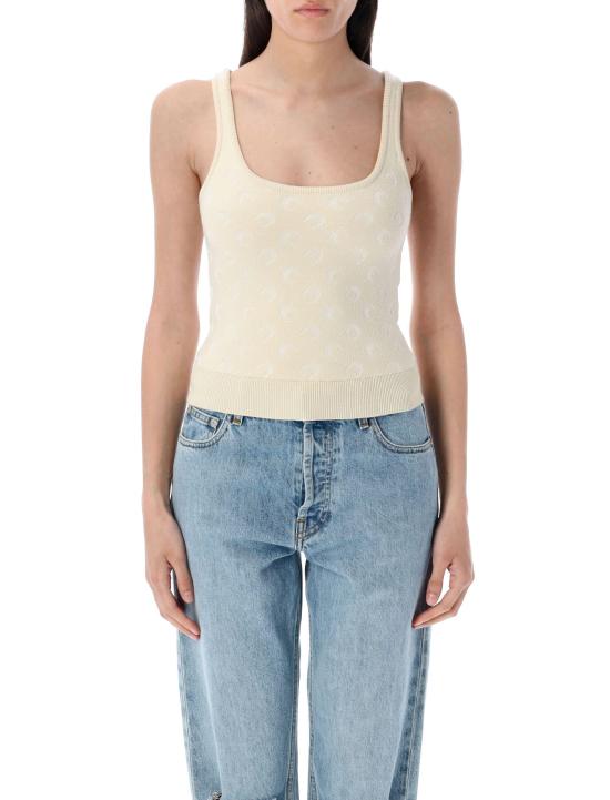 25SS 마린세르 민소매 티셔츠 WTK061ACKNI0530 WH20 OFF WHITE