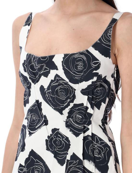 25SS 마르니 숏 원피스 ABMA1417A0UTC537 LUW01 WHITE BLACK ROSE - MARNI