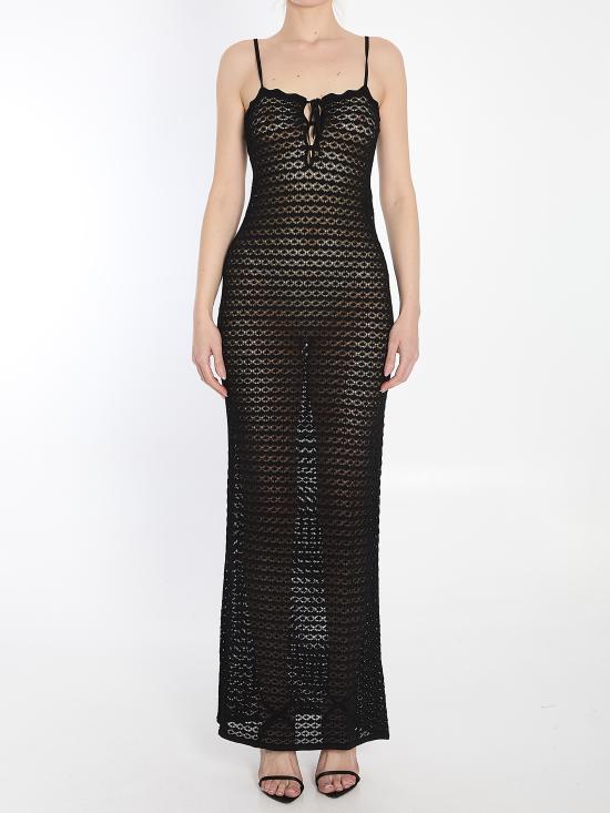 25SS 생로랑 미디 원피스 822287 BLACK