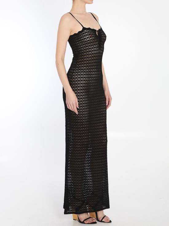 25SS 생로랑 미디 원피스 822287 BLACK - SAINT LAURENT