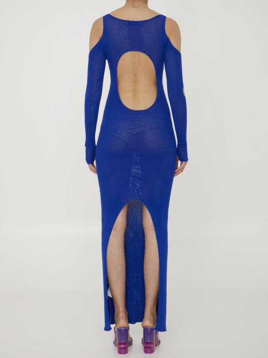  오프화이트 롱 원피스 OWHI087S23 BLUE - OFF WHITE