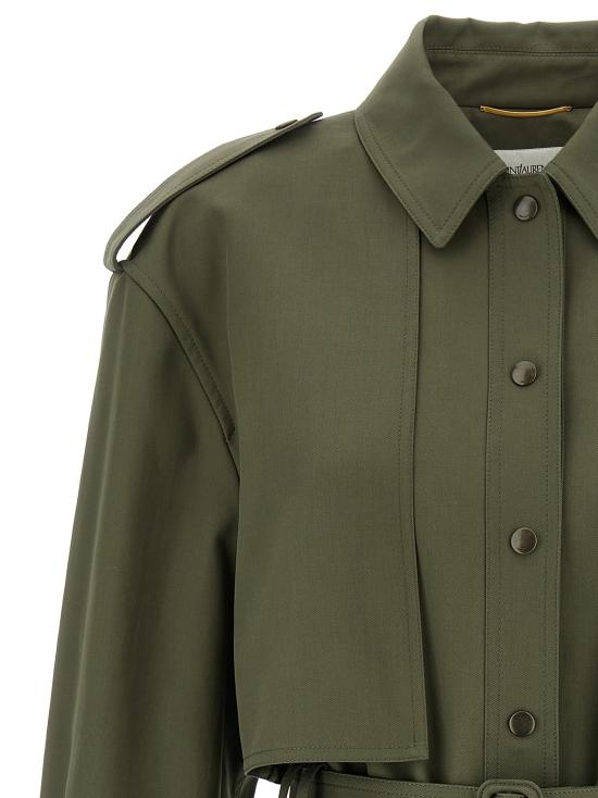 25SS 생로랑 자켓 818406YZ9AX3130 Green - SAINT LAURENT