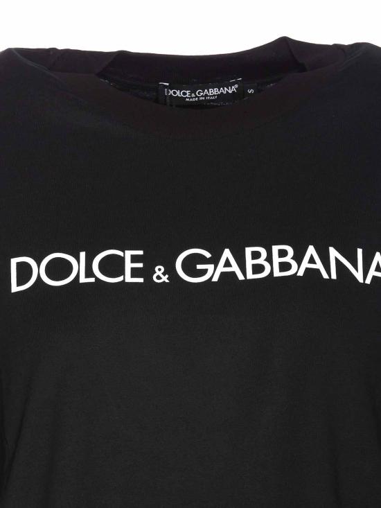 26SS 돌체앤가바나 로고 레터링 숏슬리브 코튼 티셔츠 F8U10TG7H4PN0000 Black - DOLCE & GABBANA