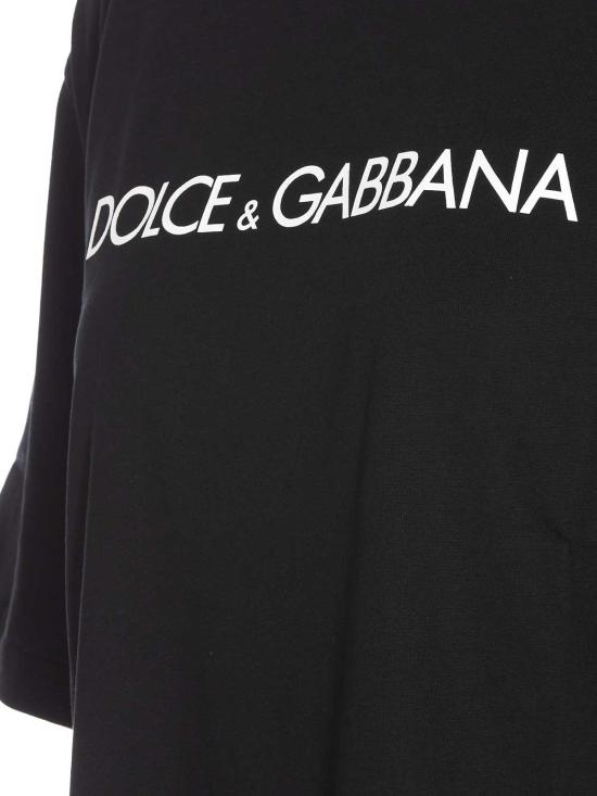 26SS 돌체앤가바나 로고 레터링 숏슬리브 코튼 티셔츠 F8U10TG7H4PN0000 Black - DOLCE & GABBANA