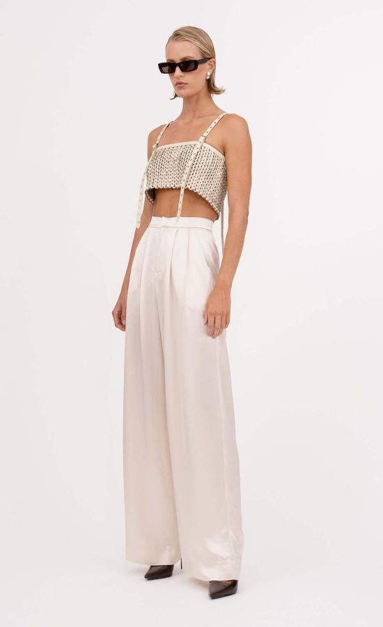  논살란트 레이블 민소매 티셔츠 넌캐럴런트 라벨 카터 크롭 크레마 - NONCHALANT LABEL