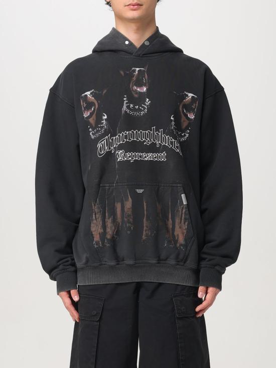 26SS 리프레젠트 긴팔 티셔츠 MLM41134 VINTAGEBLA Black 1