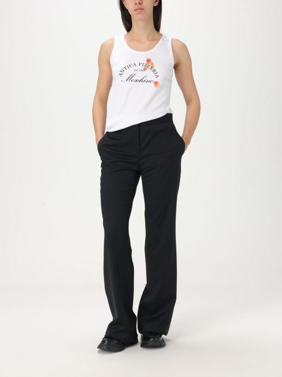 25FW 모스키노 스트레이트 팬츠 03050418 0555 Black - MOSCHINO