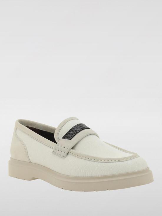 25SS 브루넬로 쿠치넬리 로퍼 MZ12G2956 C004 Ecru - BRUNELLO CUCINELLI