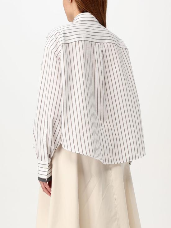25FW 브루넬로 쿠치넬리 블라우스 MA783RD606 C015 White - BRUNELLO CUCINELLI