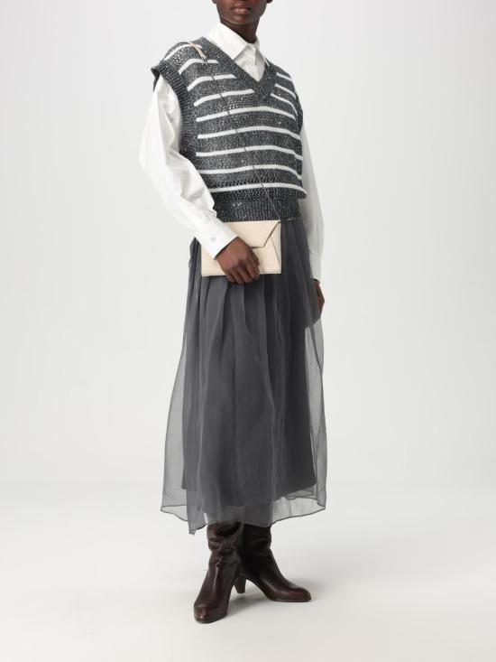 25FW 브루넬로 쿠치넬리 베스트 MCO558902 CAS74 Blue - BRUNELLO CUCINELLI