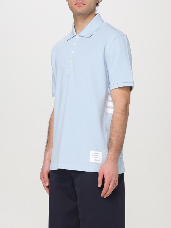 26SS 톰브라운 클래식 피케 4바 숏슬리브 폴로 티셔츠 MJP110P00050 480 Gnawed Blue - THOM BROWNE