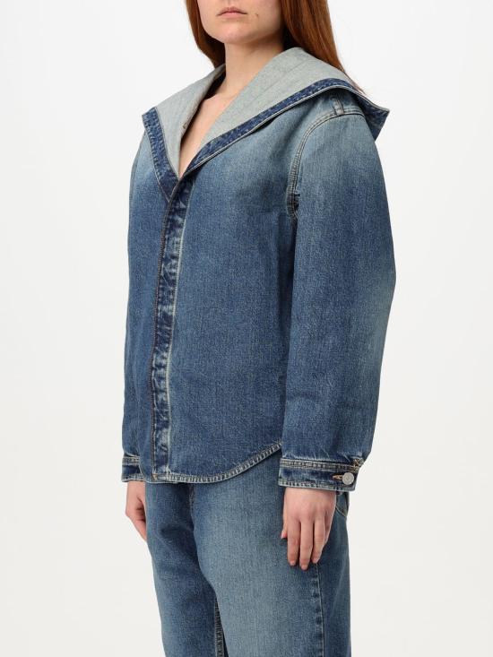 25SS 알라이아 블라우스 AA9C0967T536A 525 Denim - ALAIA
