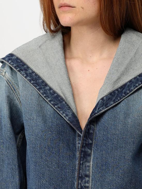 25SS 알라이아 블라우스 AA9C0967T536A 525 Denim - ALAIA