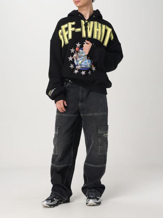 25SS 오프화이트 데님 팬츠 OMYA18QS25DEN002 1350 Black - OFF WHITE