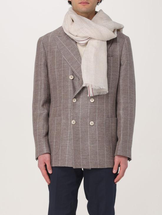 25SS 브루넬로 쿠치넬리 머플러/스카프 MSC663AV CMM71 Brown - BRUNELLO CUCINELLI