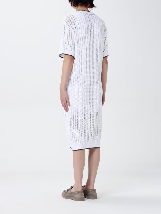 25SS 브루넬로 쿠치넬리 미디 원피스 MSB582A90 C159 White - BRUNELLO CUCINELLI