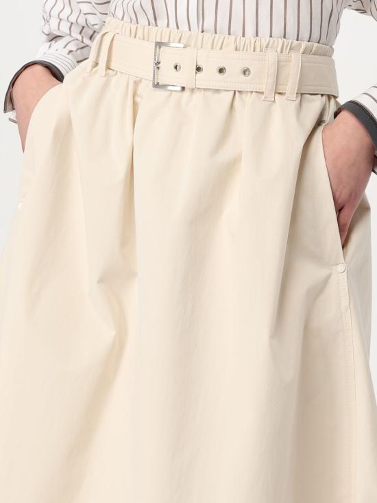 25SS 브루넬로 쿠치넬리 스커트 ML138G3753 C9002 White - BRUNELLO CUCINELLI