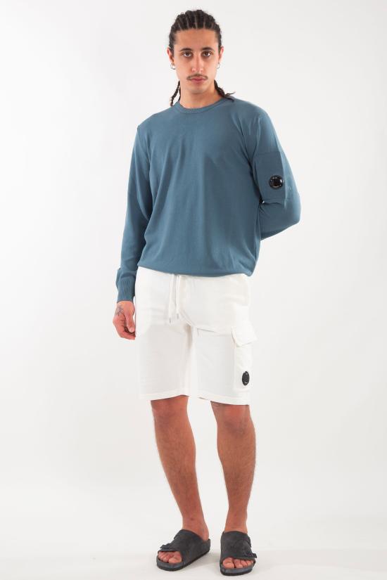 25SS 씨피 컴퍼니 라이트 플리스 카고 렌즈 쇼츠 18CMSB069A 002246G 103 White - C.P. COMPANY