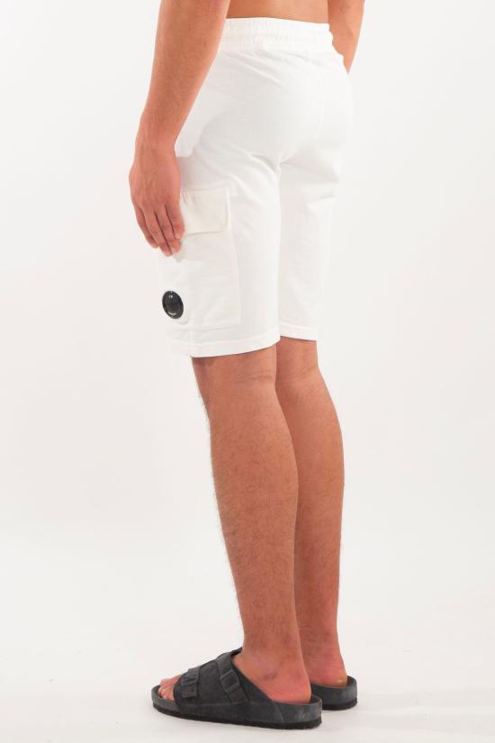25SS 씨피 컴퍼니 라이트 플리스 카고 렌즈 쇼츠 18CMSB069A 002246G 103 White - C.P. COMPANY