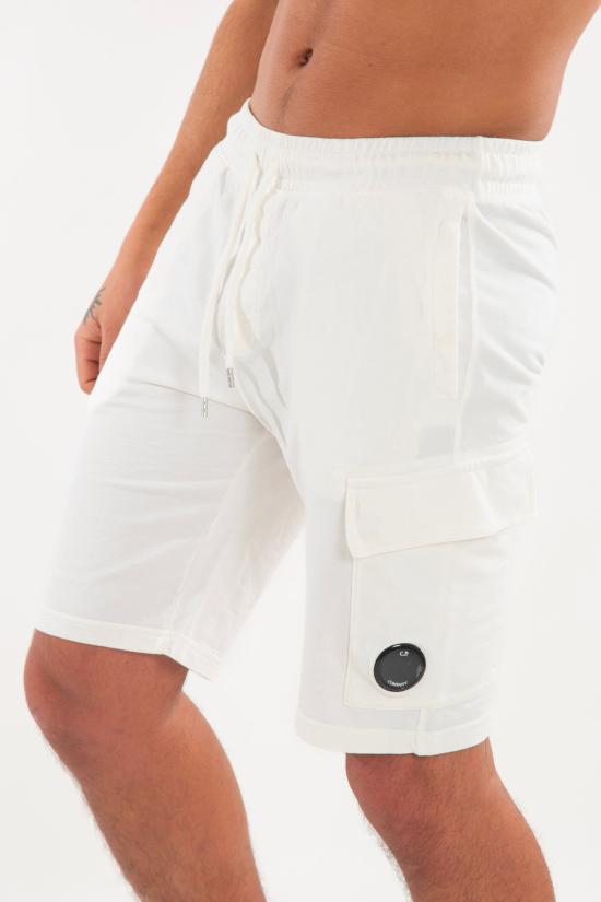 25SS 씨피 컴퍼니 라이트 플리스 카고 렌즈 쇼츠 18CMSB069A 002246G 103 White - C.P. COMPANY