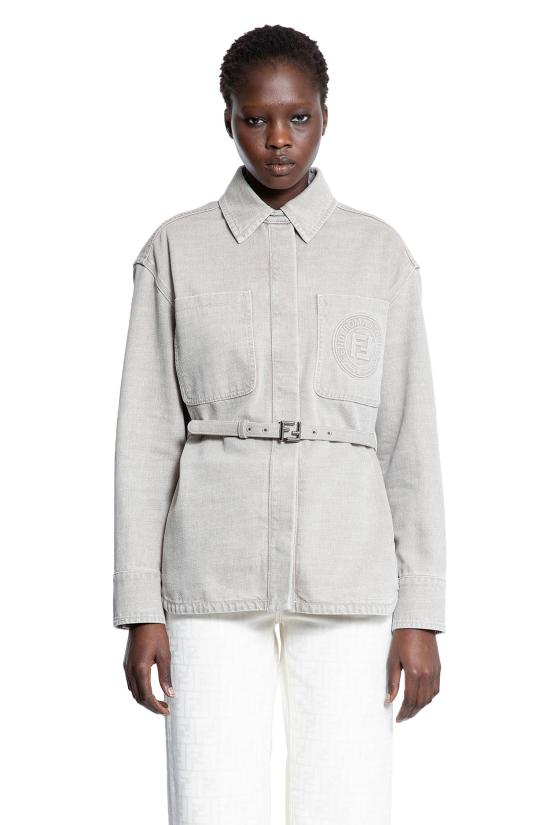  펜디 자켓 FLF677ASMBF1RX9 Grey - FENDI