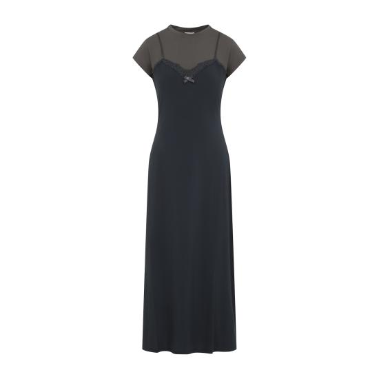 25SS 아크네 스튜디오 미디 원피스 A20796CCH GREY ANTHRACITE DOM - ACNE STUDIOS