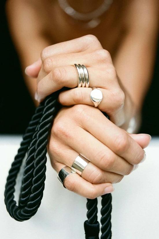  로렌 스튜어트 반지 베이비 시그넷 링 스털링 실버 - LOREN STEWART