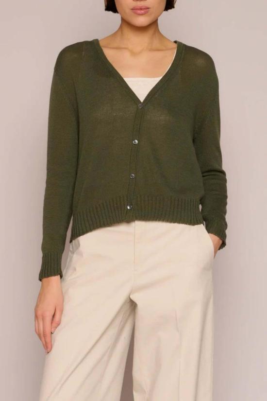  오가닉 바이 존 패트릭 가디건 존 패트릭의 오가닉 텍스처드 쇼트 카디 살비아 - ORGANIC BY JOHN PATRICK