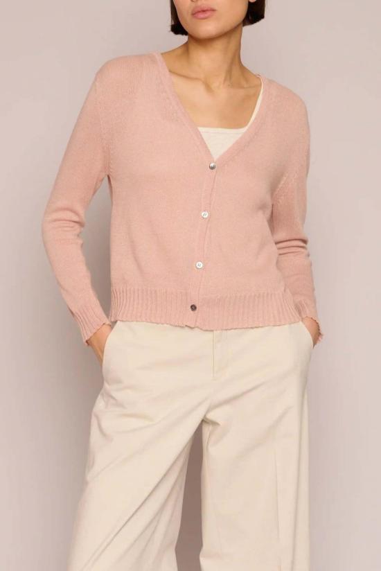  오가닉 바이 존 패트릭 가디건 존 패트릭 오가닉 텍스처드 숏 카디 로즈 - ORGANIC BY JOHN PATRICK