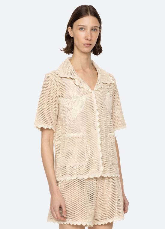  씨뉴욕 비치용품 Sea Ny Sally 셔츠 커버업 탄 - SEA NY