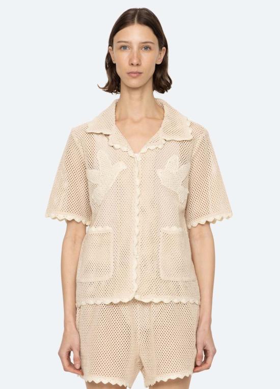  씨뉴욕 비치용품 Sea Ny Sally 셔츠 커버업 탄 - SEA NY