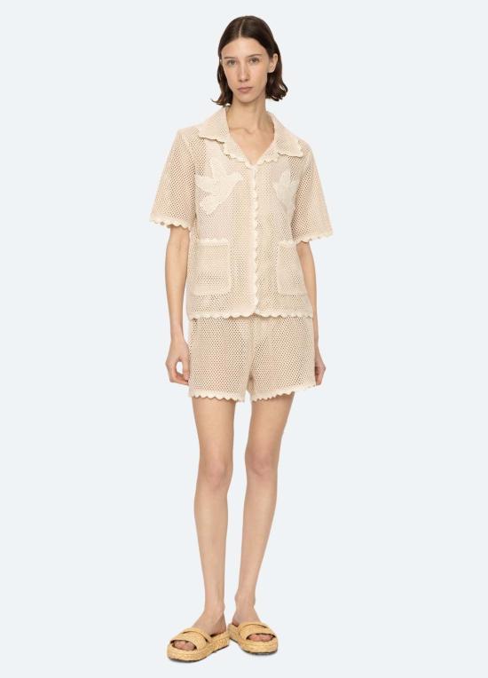  씨뉴욕 비치용품 Sea Ny Sally 셔츠 커버업 탄 - SEA NY