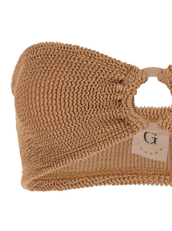 25SS 훈자 지 비키니 수영복 BGLORIATXMETALLICCOCOA Brown - HUNZA G